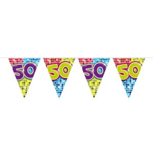 85th Birthday Disco Lights Triangle Party Bunting - 6m
