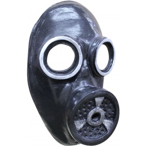 Black Gas Mask Latex Face Mask