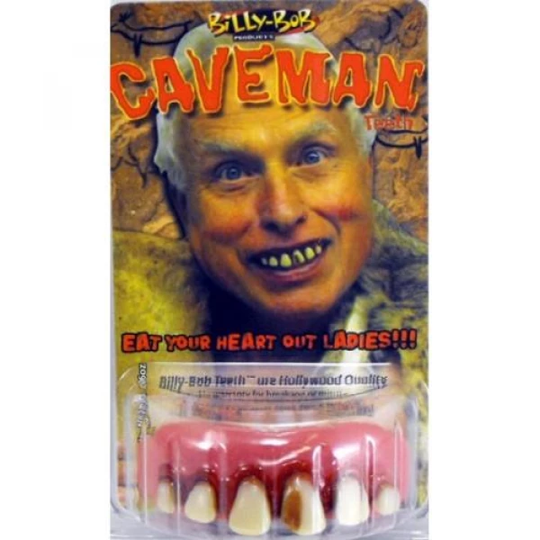 Billy Bob Caveman Cavity Fake Teeth With Fixer