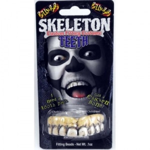 Billy Bob Skeleton Fake Teeth with Fixer
