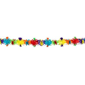 Multicoloured Rainbow Honeycomb Garland - 4m