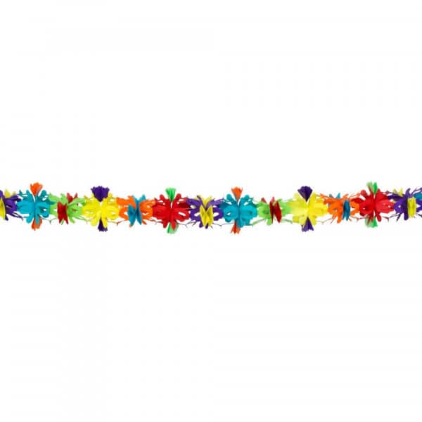 Multicoloured Rainbow Honeycomb Garland - 4m