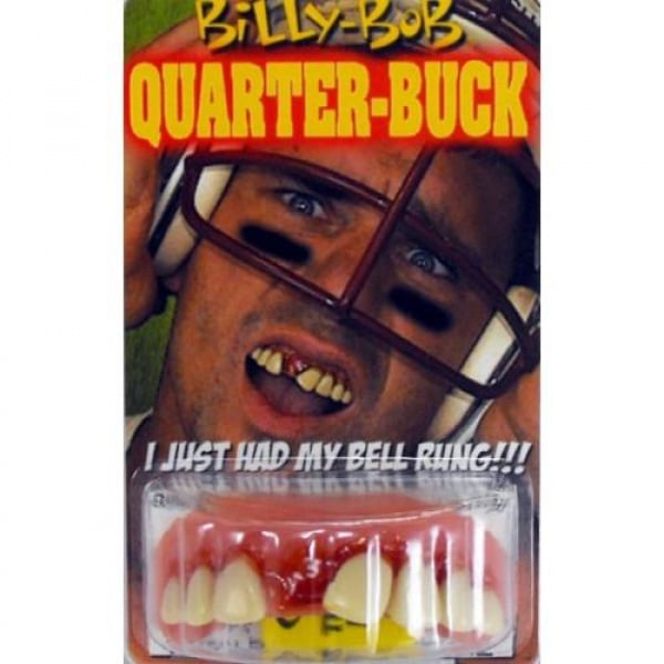 Billy Bob Quarter-Buck Missing Tooth Fake Teeth with Fixer
