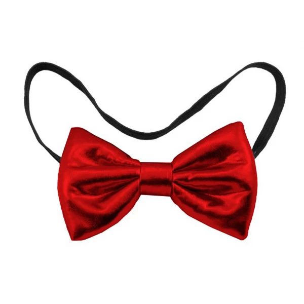 Red Metallic Disco Bow Tie