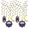 12 X Eid Mubarak Hanging Whirls