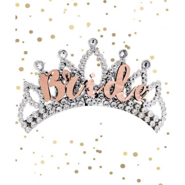 "Bride" Hen Party Silver & Rose Gold Tiara