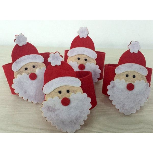 4 X Santa Face Napkin Rings