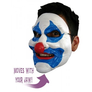 Blue Clown 2 Piece Latex Horror Face Mask
