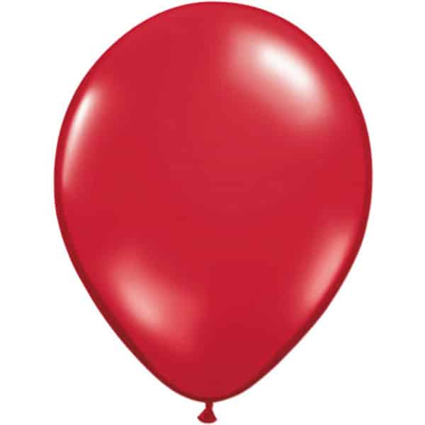 100 X Ruby Red Deluxe Party Balloons - 30cm