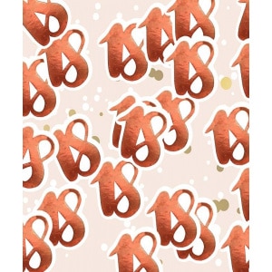 18th Birthday Shaped Deluxe Rose Gold Table Confetti - 14g