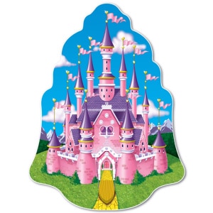 Pink Princess Fairytale Castle Wall Plaque - 42cm