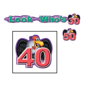 Over the Hill "Look Who's" 30th / 40th / 50th Birthday Banner - 76cm
