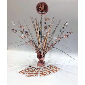 Birthday Customisable Age Rose Gold Spray Table Decoration -  45cm