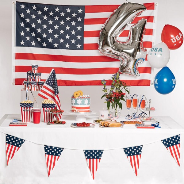 20 X USA American Flag Paper Napkins - 33cm