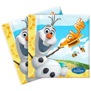 20 X Disney's Frozen Olaf Paper Napkins - 33cm