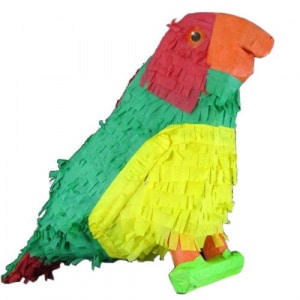 Green Parrot Pinata - 60cm x 30cm (x21cm)