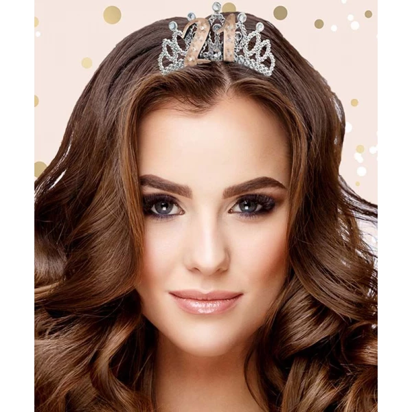 21st Birthday Silver & Rose Gold Tiara
