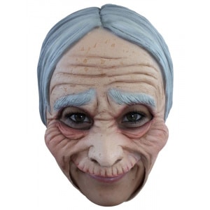 Old Lady Chinless Latex Character Mask