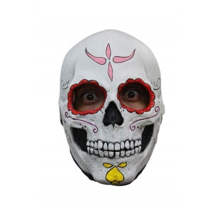 Red Catrina Day of the Dead Latex Mask