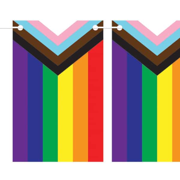 Progress Pride Rainbow Flag Bunting - 1.35m