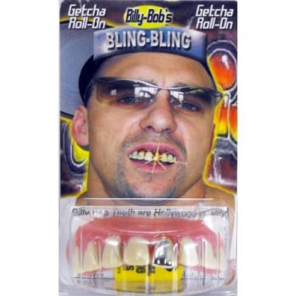 Billy Bob Bling Bling Gold Tooth Fake Teeth with Fixer