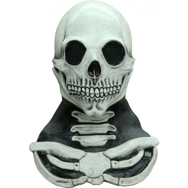 White Long Necked Skull Latex Horror Mask