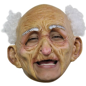Old Man Deluxe Chinless Latex Character Mask