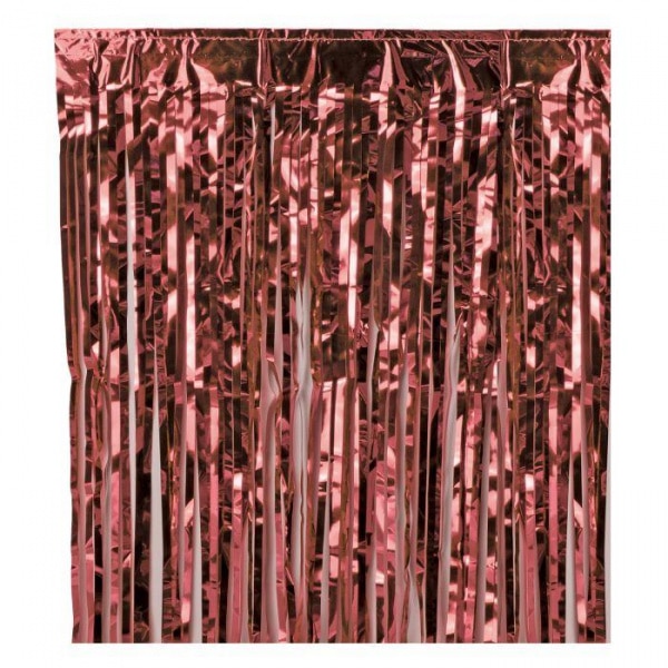 Rose Gold Foil Shimmer Curtain - 2.4m x 91cm