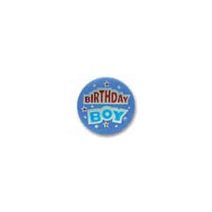 "Birthday Boy" Blue Satin Badge