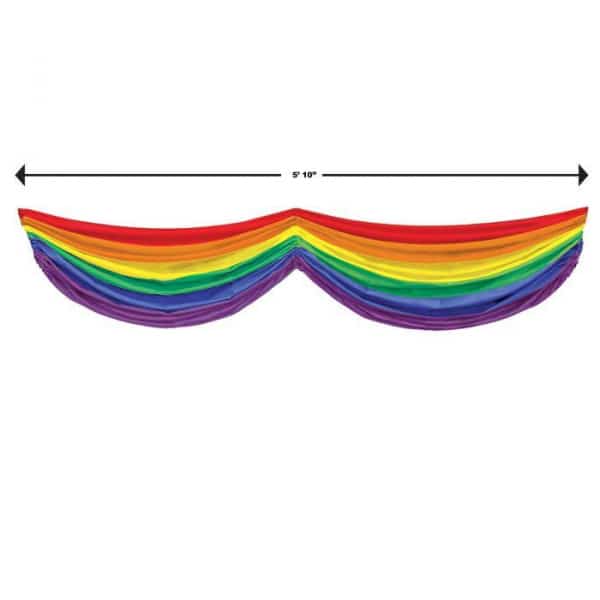 Rainbow Multicoloured Swag Bunting - 1.8m