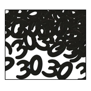 30th Birthday Black Metallic Table Confetti - 14G