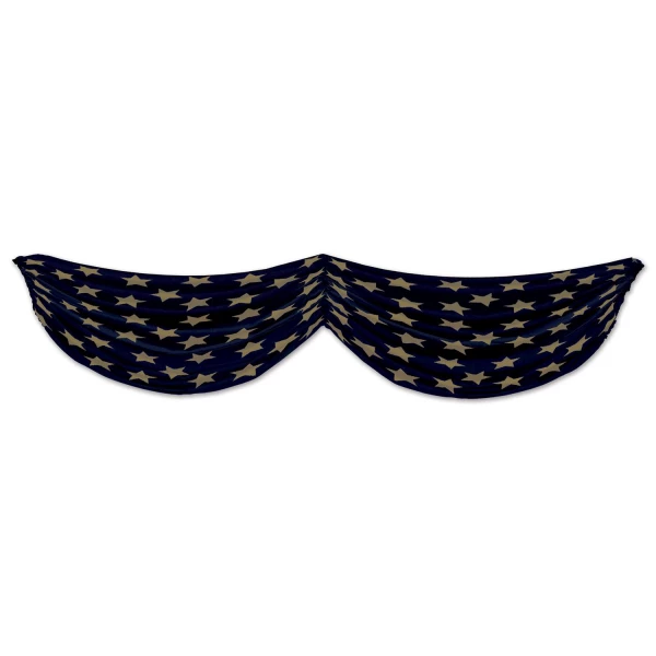 Black & Gold Stars Swag Bunting - 1.8m