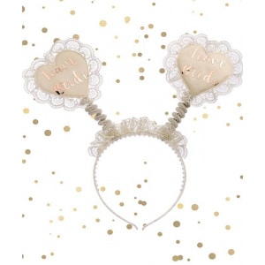 "Team Bride" Deluxe Rose Gold & Lace Headband Boppers