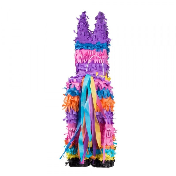 Multicoloured Rainbow Donkey Pinata - 55cm x 41cm