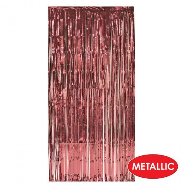 Rose Gold Foil Shimmer Curtain - 2.4m x 91cm