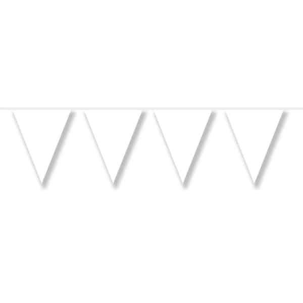 White Triangle Party Bunting 40 Flags - 20m
