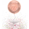 50th Birthday Elegant Lush Blush Rose Gold Foil Party Balloons - 45cm