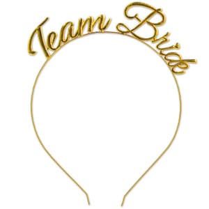 Team Bride Gold Headband Tiara