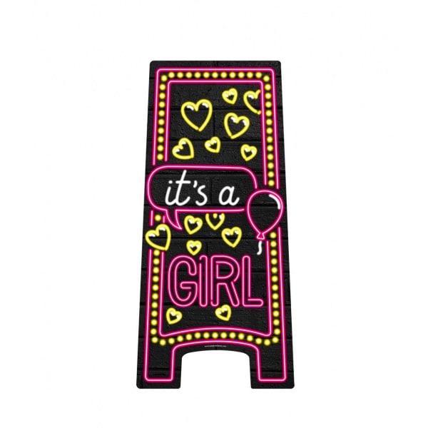 It's a Girl! Neon Pavement Sign - 58cm