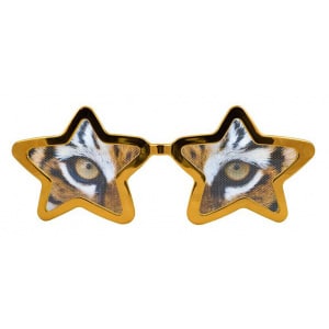 Large Star Shaped Tiger Eyes Novelty Party Glasses