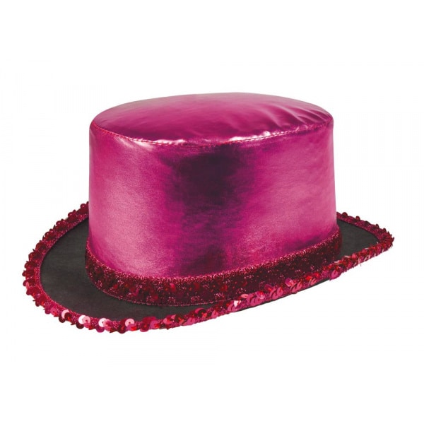 Purple Metallic Top hat with Sequins