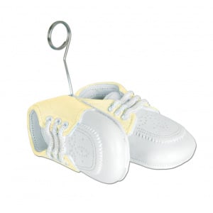 Yellow Baby Shoes Balloon / Photo Holder