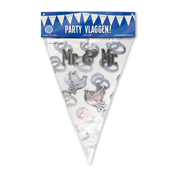 Mr & Mr Doves Silver Wedding Party Bunting - 10m