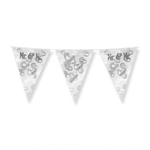 Mr & Mr Doves Silver Wedding Party Bunting - 10m