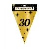30th Birthday Black & Gold Party Bunting - 10m