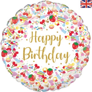 Happy Birthday Sweeties Foil Balloon - 46cm