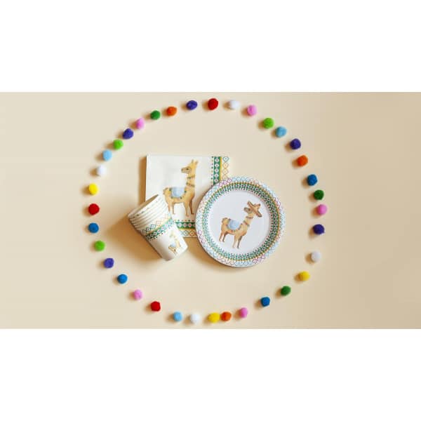 24 x Fun Mexican Llama Party Tableware Set