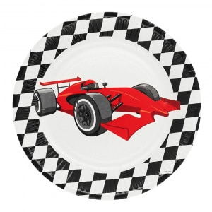 8 x F1 Formula Racing Car Paper Party Plates - 23cm