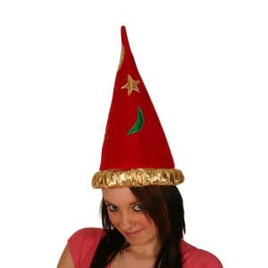 Red & Gold Wizard Hat