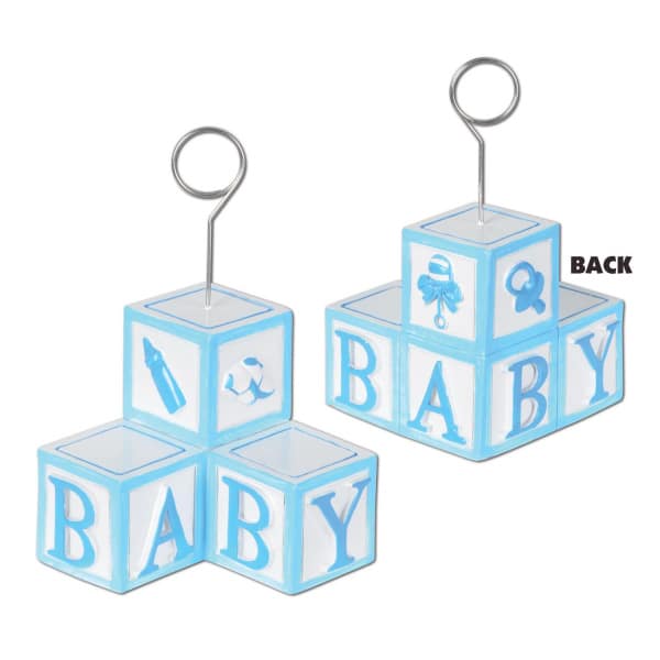 Blue Baby Blocks Balloon / Photo Holder